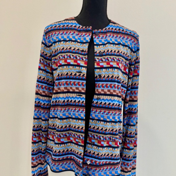 Emilio Pucci Retro Print Button-down Shirt, Size 8, Vibrant Colorful Design - Picture 9 of 11